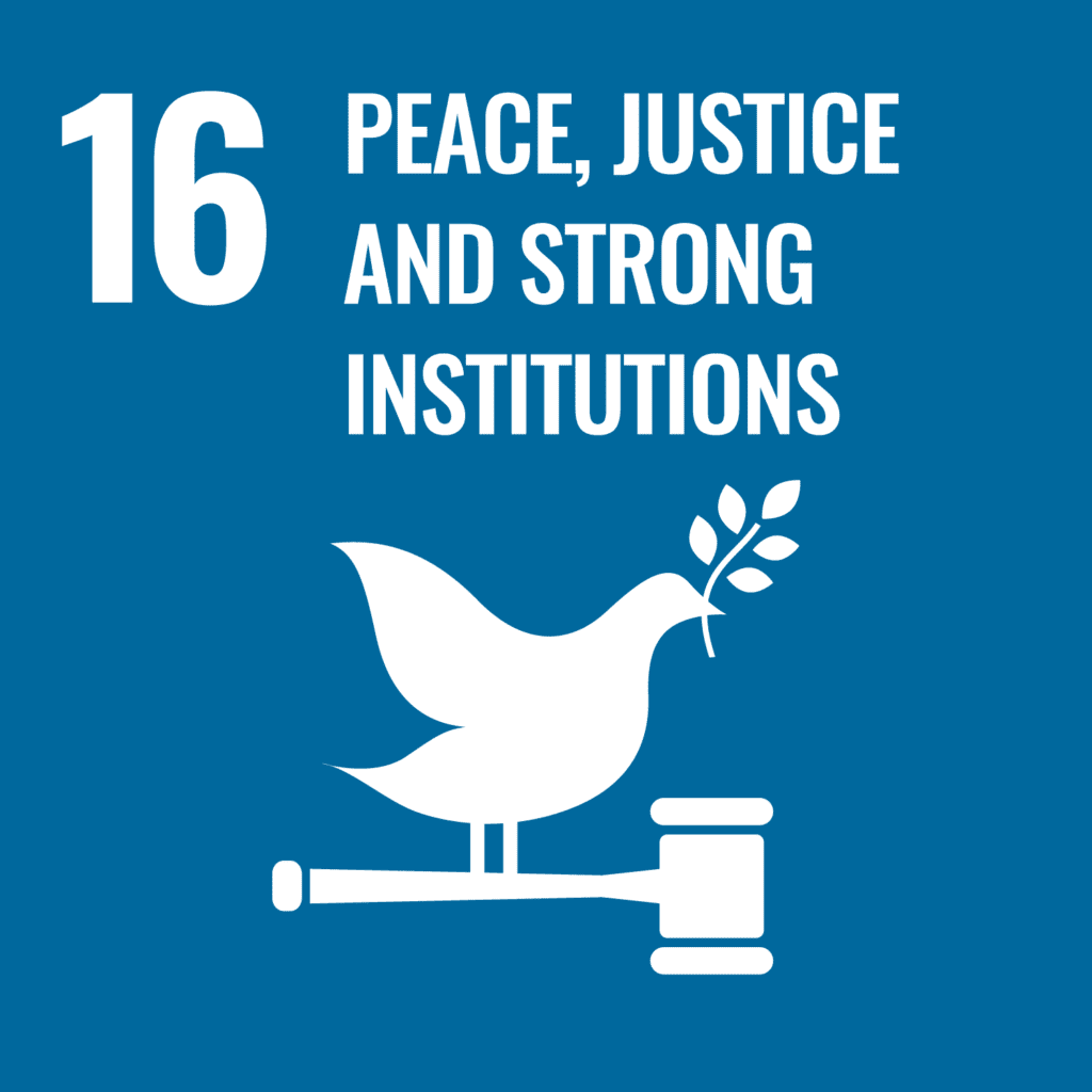 Sustainability - People - Peace, justice and strong institutions