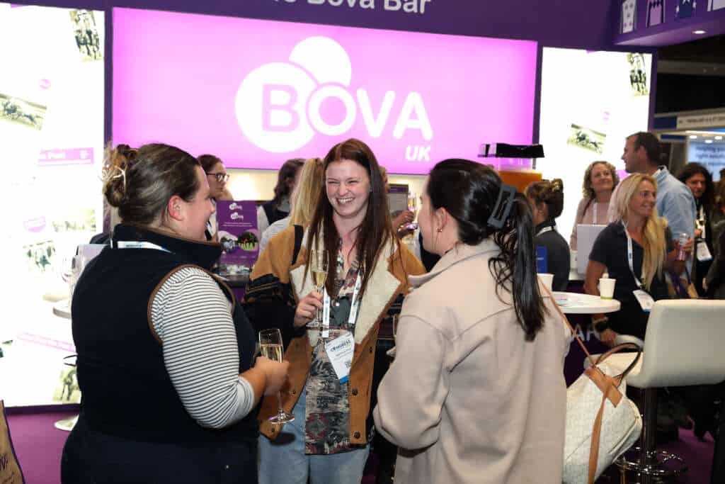 Bova staff engage with attendees at the booth, conversing and providing insights into our products and services, creating a lively and interactive atmosphere.