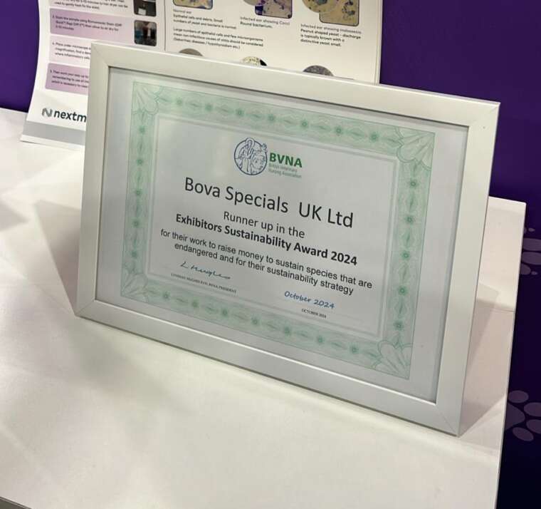 Bova UK has been awarded Runner Up for the BVNA Exhibitors Sustainability Award 2024!