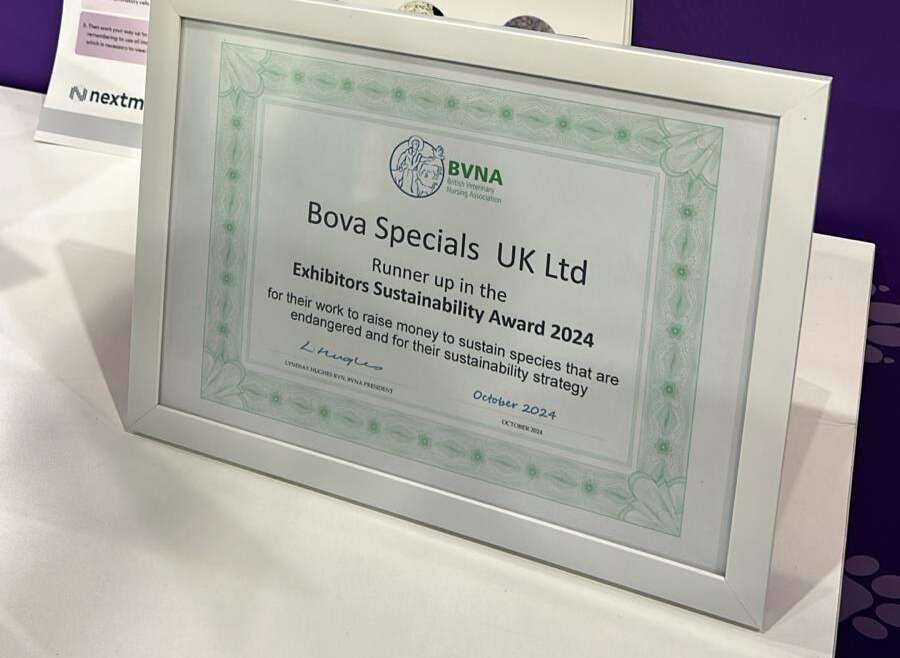 Bova UK has been awarded Runner Up for the BVNA Exhibitors Sustainability Award 2024!